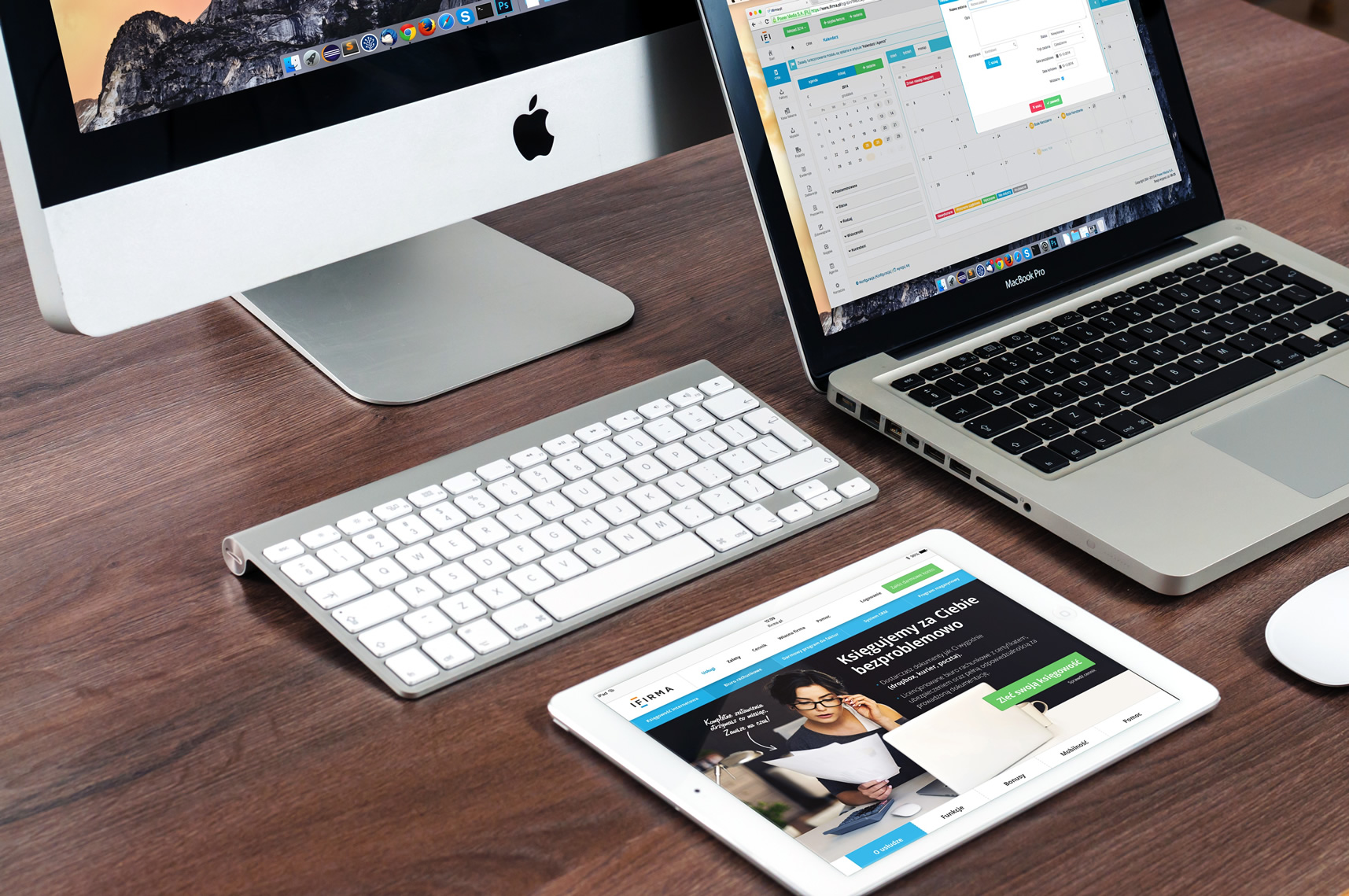 Apple iMac with Macbook Pro and iPad. Apple Mac repairs Didsbury, Manchester